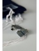 Blue and Turquoise Enamel Metal Ten Commandments T , Tallit Clips , Is