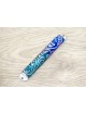 Étui Mezuzah de blé émaillé bleu et turquoise, Avi Nadav Mezuzah Cas