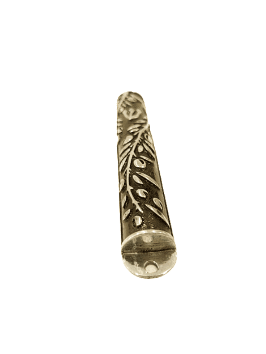Étui Mezuzah émaillé moderne avec motif olives, Avi Nadav Mezuzah Ca