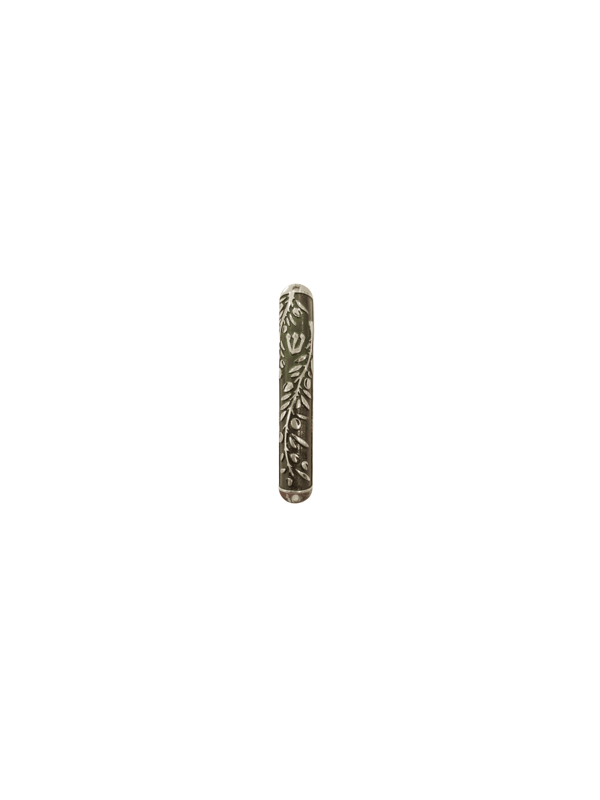 Étui Mezuzah émaillé moderne avec motif olives, Avi Nadav Mezuzah Ca