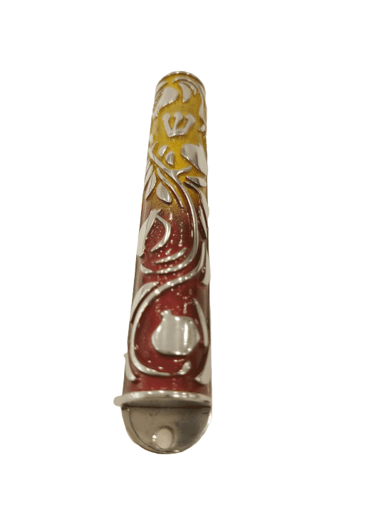 Étui Mezuzah grenade en étain émaillé, Avi Nadav Mezuzah