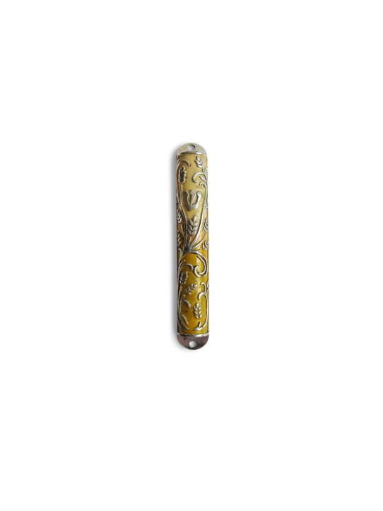 Étui Mezuzah de conception de champs d'orge émaillés, étuis Avi Nadav Mezuzah,