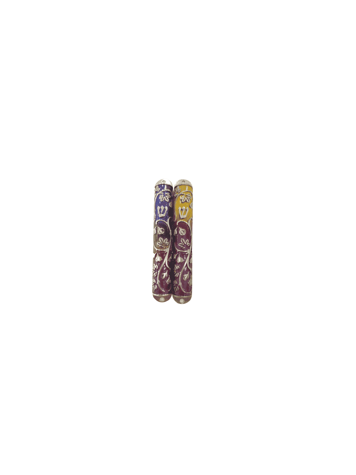 One-of-a-Kind Colorful Mezuzah with Fig Decoration , Avi Nadav Mezuzah