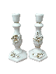 Beautiful Ceramic Shabbat Candlesticks , Jewish Wedding Gifts , Israel