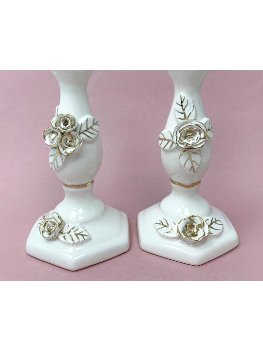 Beautiful Ceramic Shabbat Candlesticks , Jewish Wedding Gifts , Israel