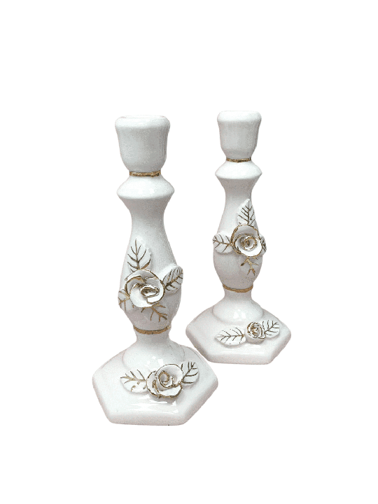 Stunning Ceramic Candlesticks , Passover Gifts , Israeli Judaica