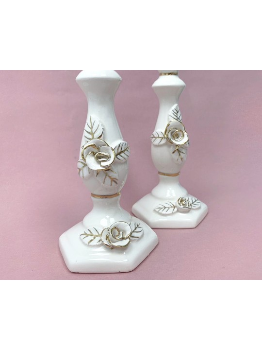 Stunning Ceramic Candlesticks , Passover Gifts , Israeli Judaica