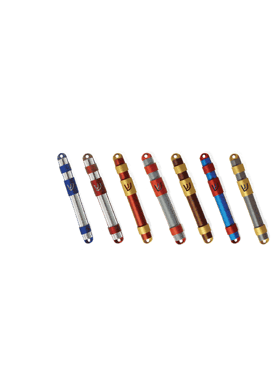 Forme ronde moderne colorée de Mezuzah, cas d'Avi Nadav Mezuzah, Israël