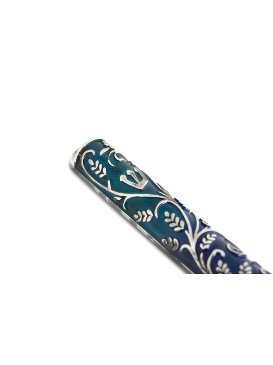 Enameled Mezuzah Case with Silver Look , Avi Nadav Mezuzah Cases , Isr