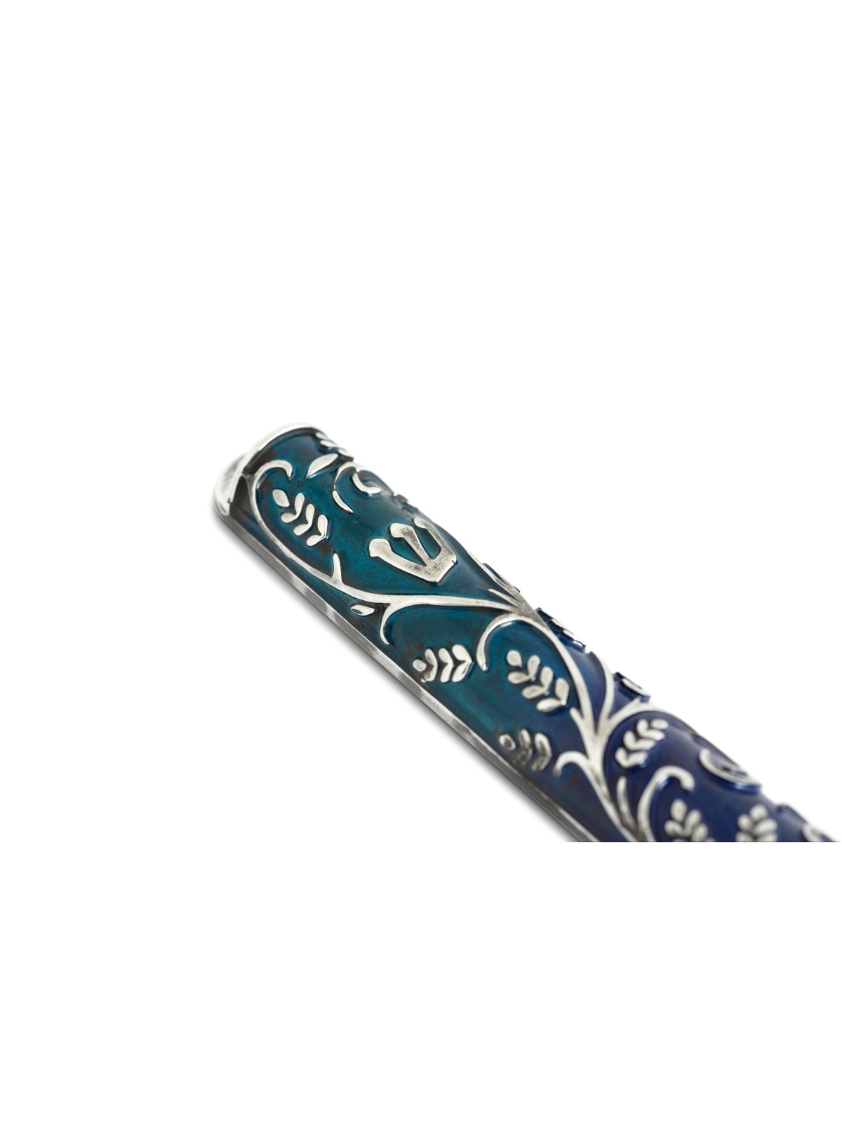 Étui Mezuzah émaillé avec aspect argenté, étuis Avi Nadav Mezuzah, Isr