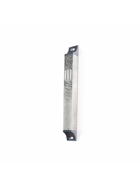 Étui à mezouza martelé aspect argent, étuis Avi Nadav Mezuzah, israélien