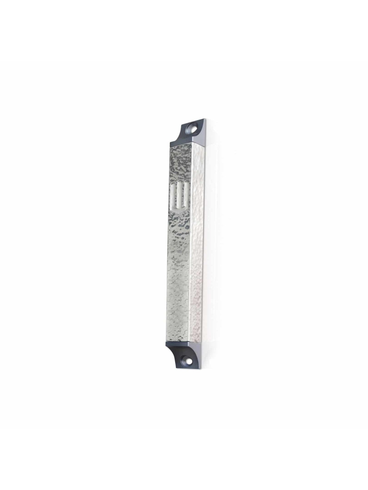 Hammered Mezuzah Case Silver Look , Avi Nadav Mezuzah Cases , Israeli
