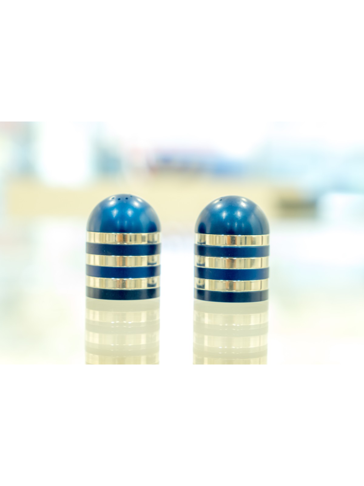 Modern Salt and Pepper Aluminum Shaker Set , Jewish Housewarming , Isr