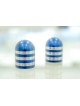 Modern Salt and Pepper Aluminum Shaker Set , Jewish Housewarming , Isr