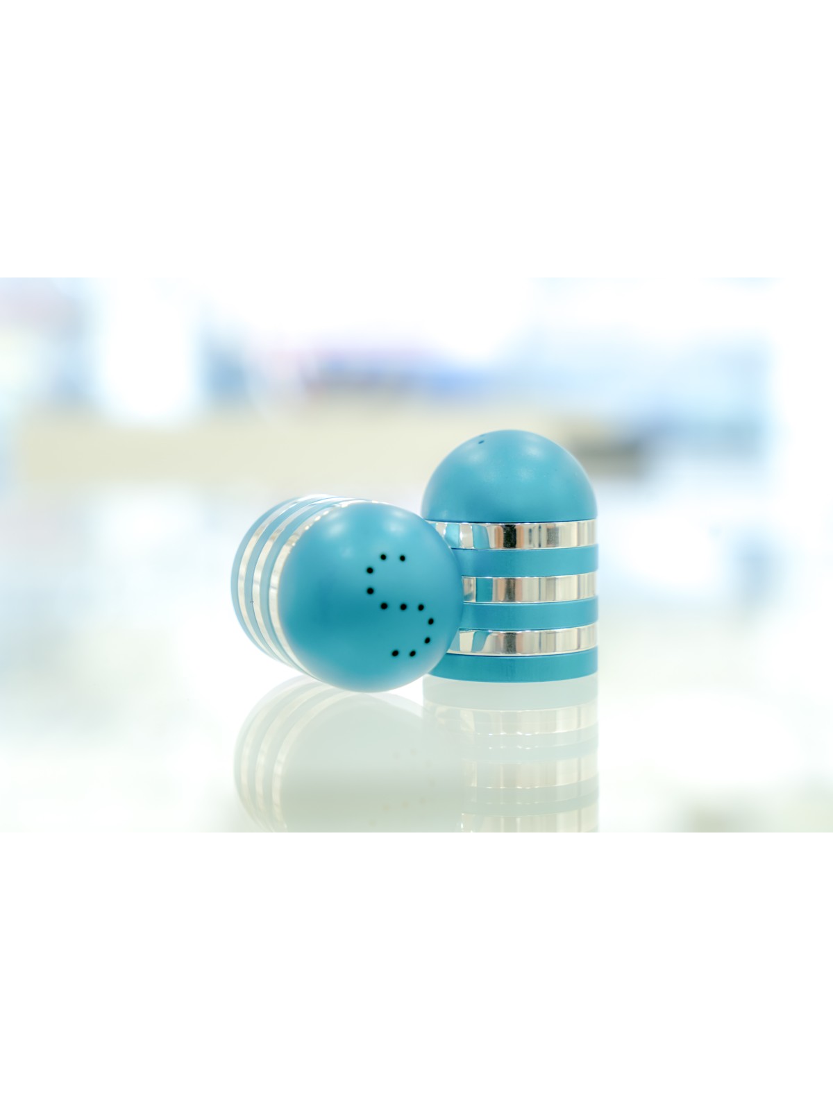 Modern Salt and Pepper Aluminum Shaker Set , Jewish Housewarming , Isr