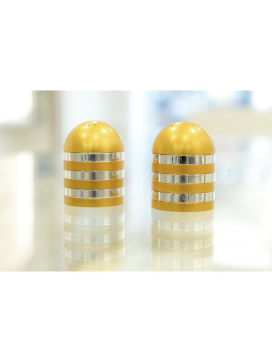 Modern Salt and Pepper Aluminum Shaker Set , Jewish Housewarming , Isr