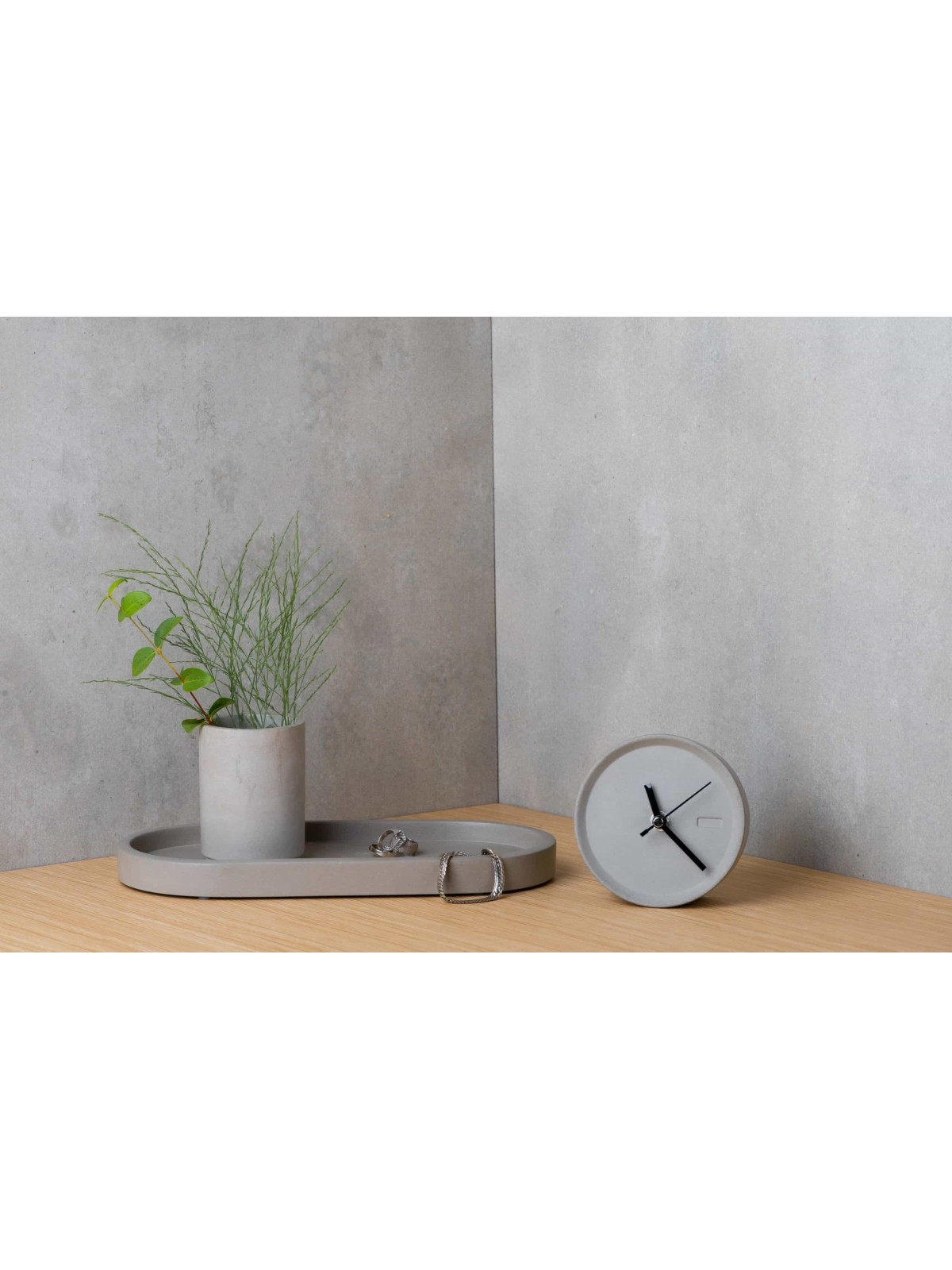 Horloge de bureau en béton moderne unique, cadeaux Tu B'Av, Judaica israélien