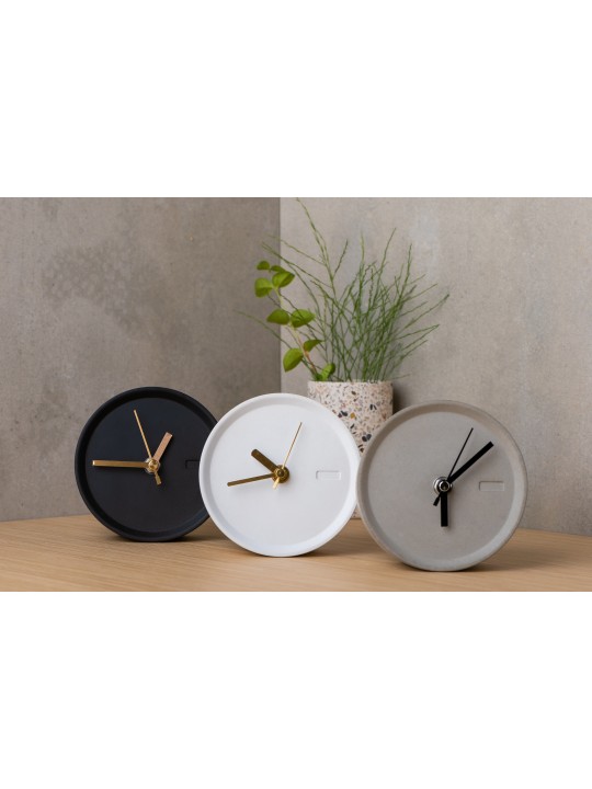 Horloge de bureau en béton moderne unique, cadeaux Tu B'Av, Judaica israélien