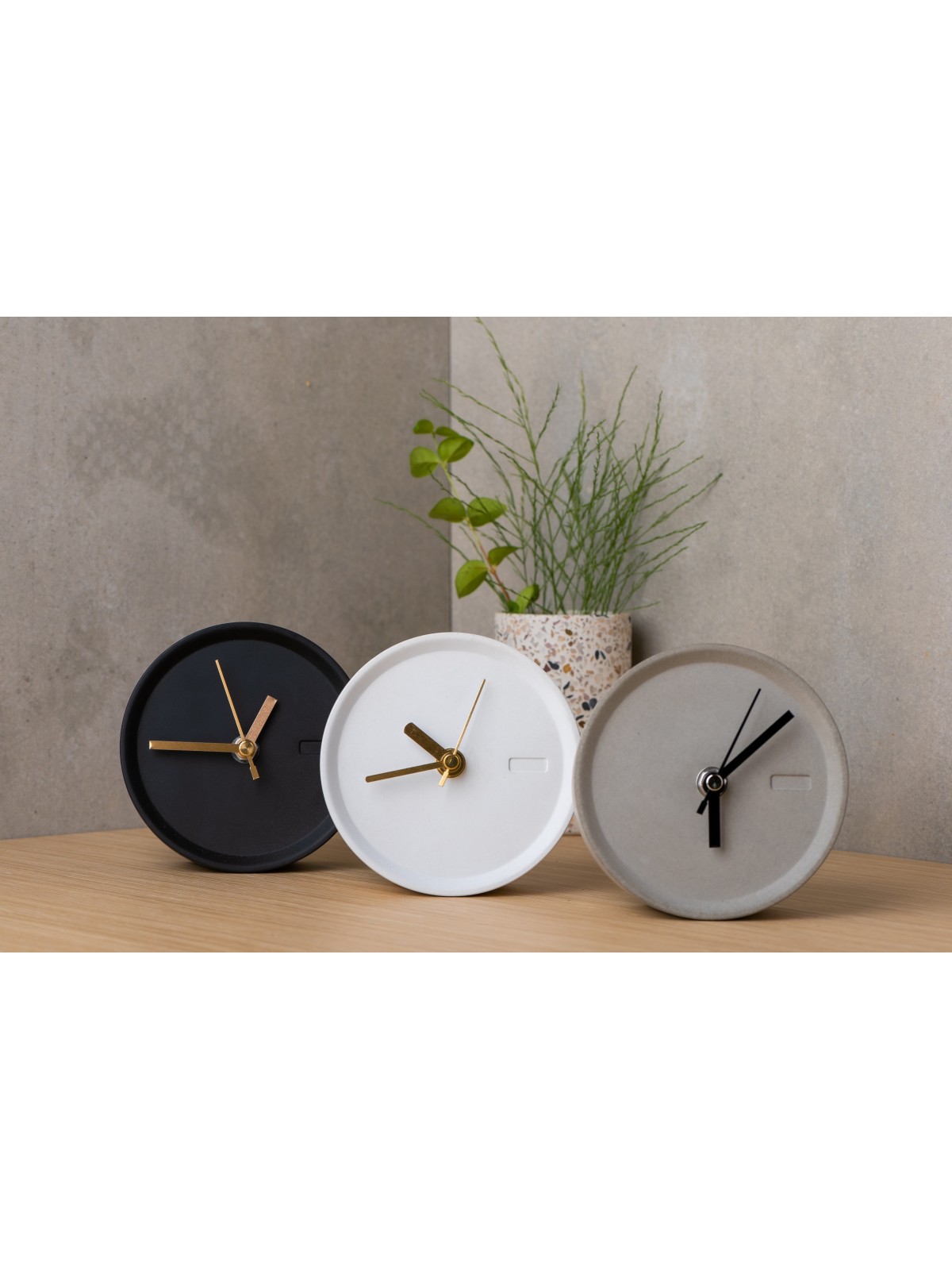 Horloge de bureau en béton moderne unique, cadeaux Tu B'Av, Judaica israélien