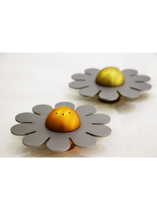 Salière en aluminium en forme de fleur, pendaison de crémaillère juive, Jud israélien