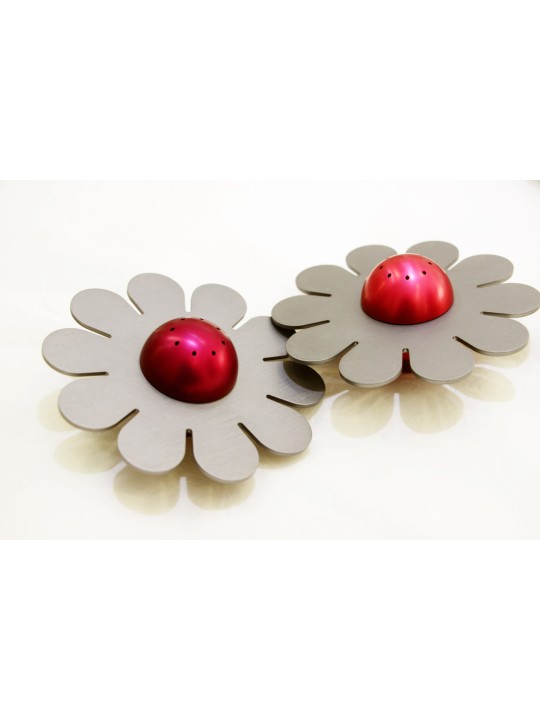 Salière en aluminium en forme de fleur, pendaison de crémaillère juive, Jud israélien