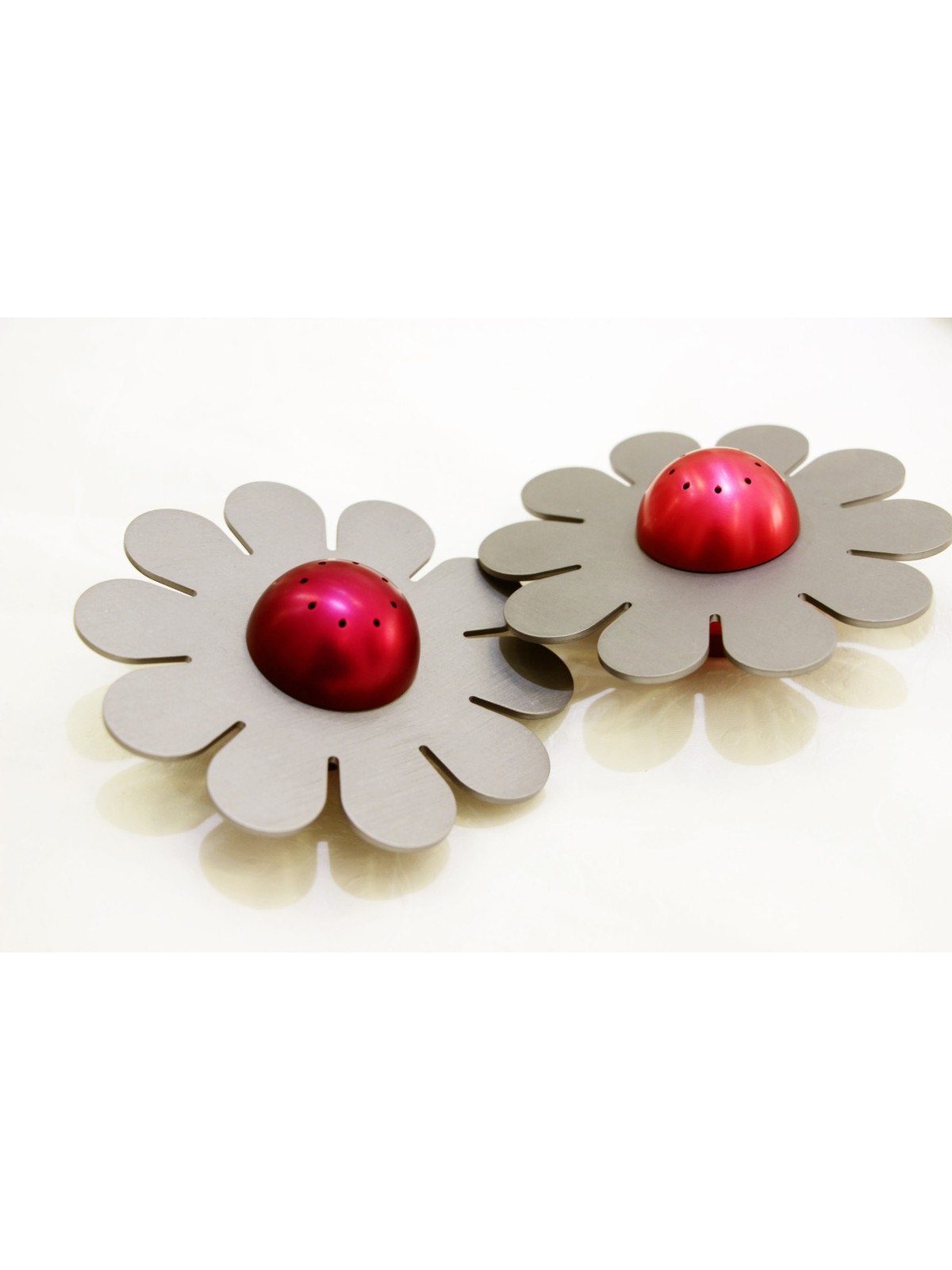 Flower Shaped Aluminum Salt Shaker , Jewish Housewarming , Israeli Jud