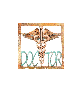 Mur suspendu en cuivre Doctor Single Square avec Medi, mariage juif Gi