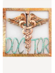 Mur suspendu en cuivre Doctor Single Square avec Medi, mariage juif Gi