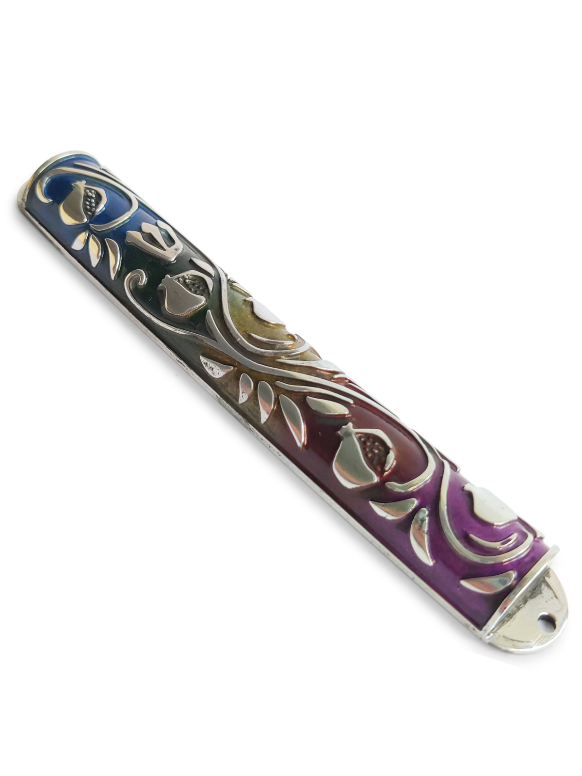 Grand étui Mezuzah à la grenade arc-en-ciel, étuis Avi Nadav Mezuzah, Isr