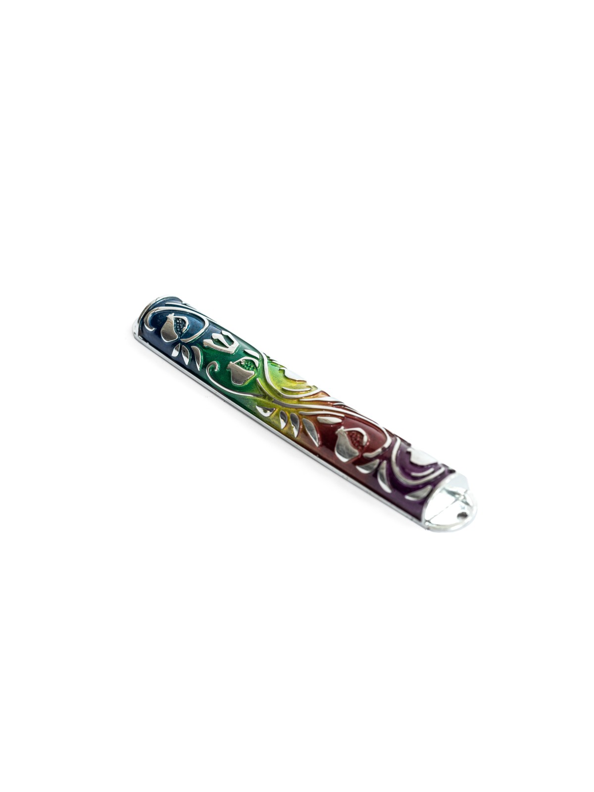Large Rainbow Pomegranate Mezuzah Case , Avi Nadav Mezuzah Cases , Isr