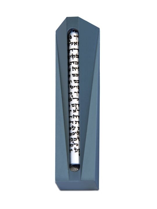 Modern Aluminum Mezuzah Case with Glass Tube , Avi Nadav Mezuzah Cases