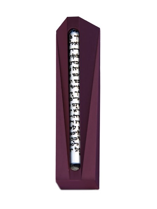 Modern Aluminum Mezuzah Case with Glass Tube , Avi Nadav Mezuzah Cases