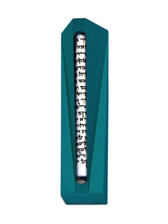 Caisse en aluminium moderne de Mezuzah avec le tube en verre, caisses d'Avi Nadav Mezuzah