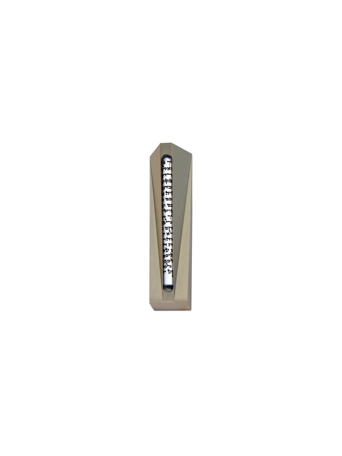 Modern Aluminum Mezuzah Case with Glass Tube , Avi Nadav Mezuzah Cases