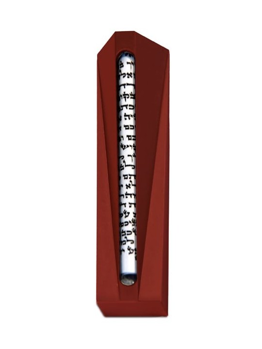 Caisse en aluminium moderne de Mezuzah avec le tube en verre, caisses d'Avi Nadav Mezuzah