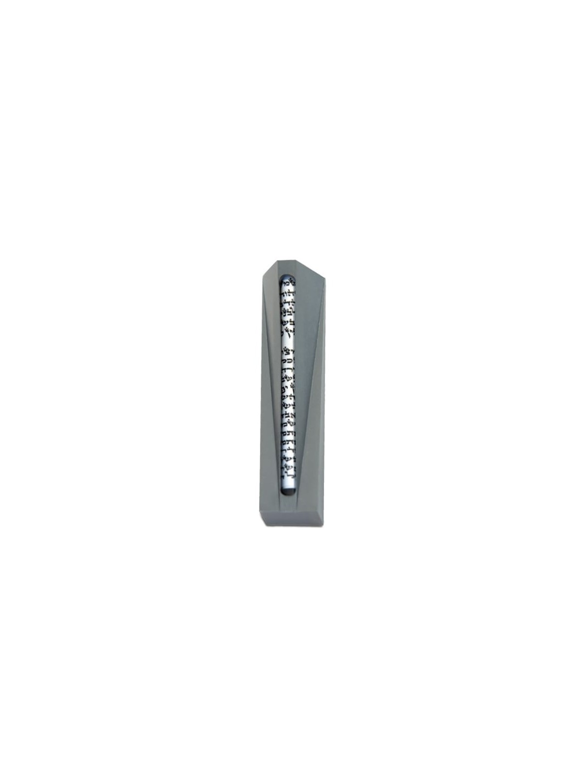 Caisse en aluminium moderne de Mezuzah avec le tube en verre, caisses d'Avi Nadav Mezuzah