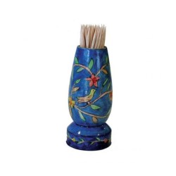Yair Emanuel Colorful Wood Toothpick Stand with... | Table Decorations
