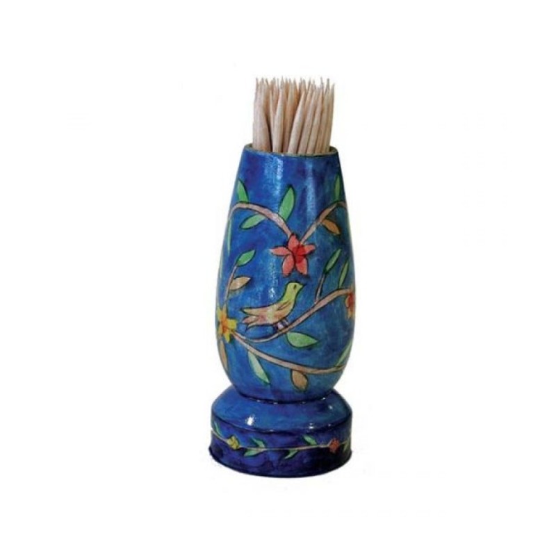 Yair Emanuel Colorful Wood Toothpick Stand with... | Table Decorations