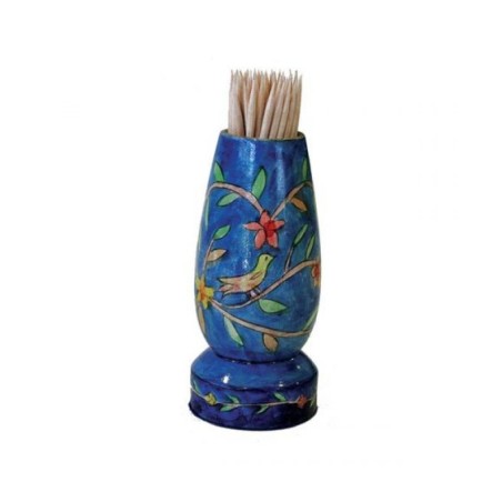Yair Emanuel Colorful Wood Toothpick Stand with... | Table Decorations