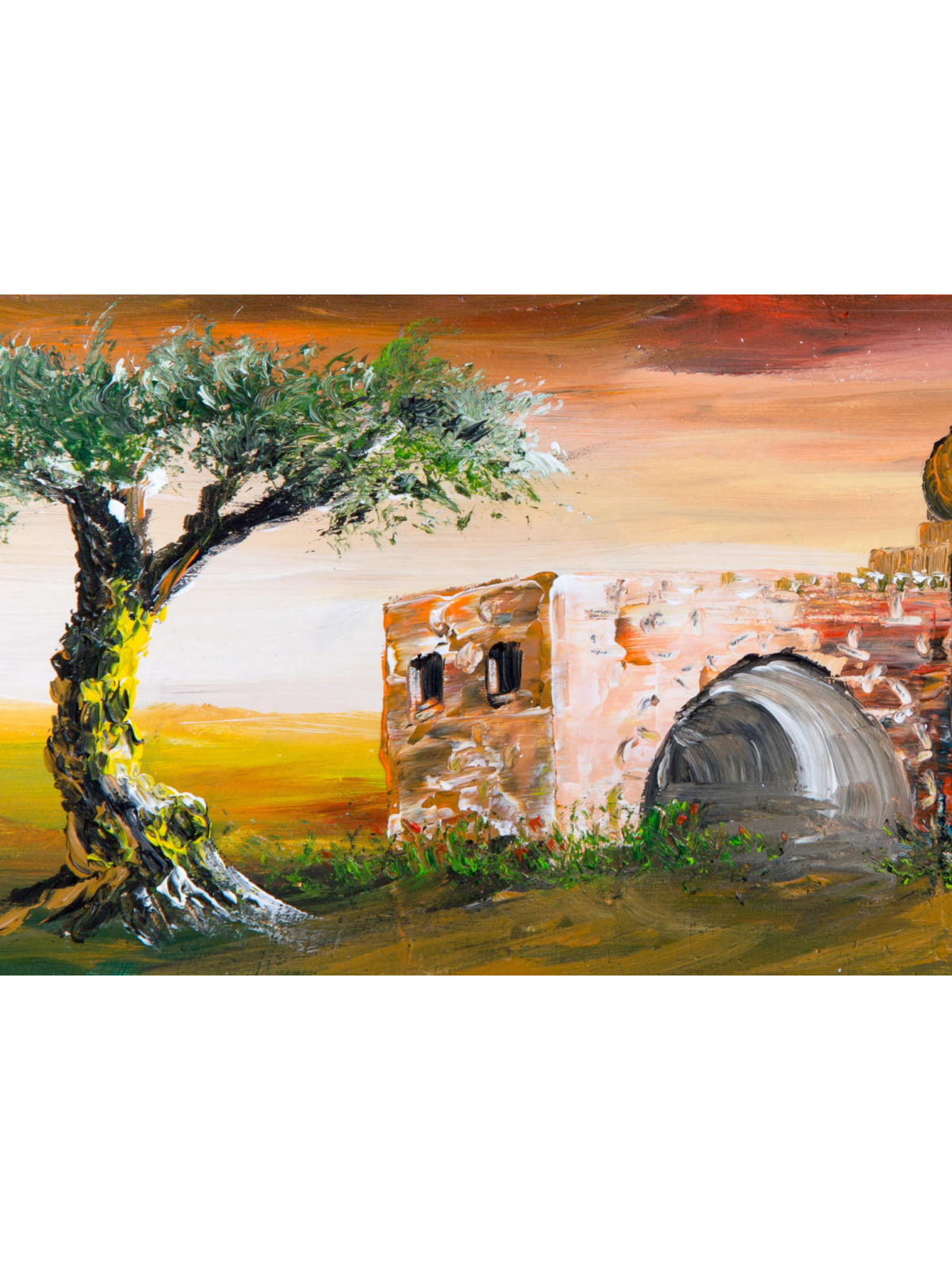 Peinture à l'huile rustique de paysage de Betlehem et Home Dé , Cadeaux Tu B'Av , I