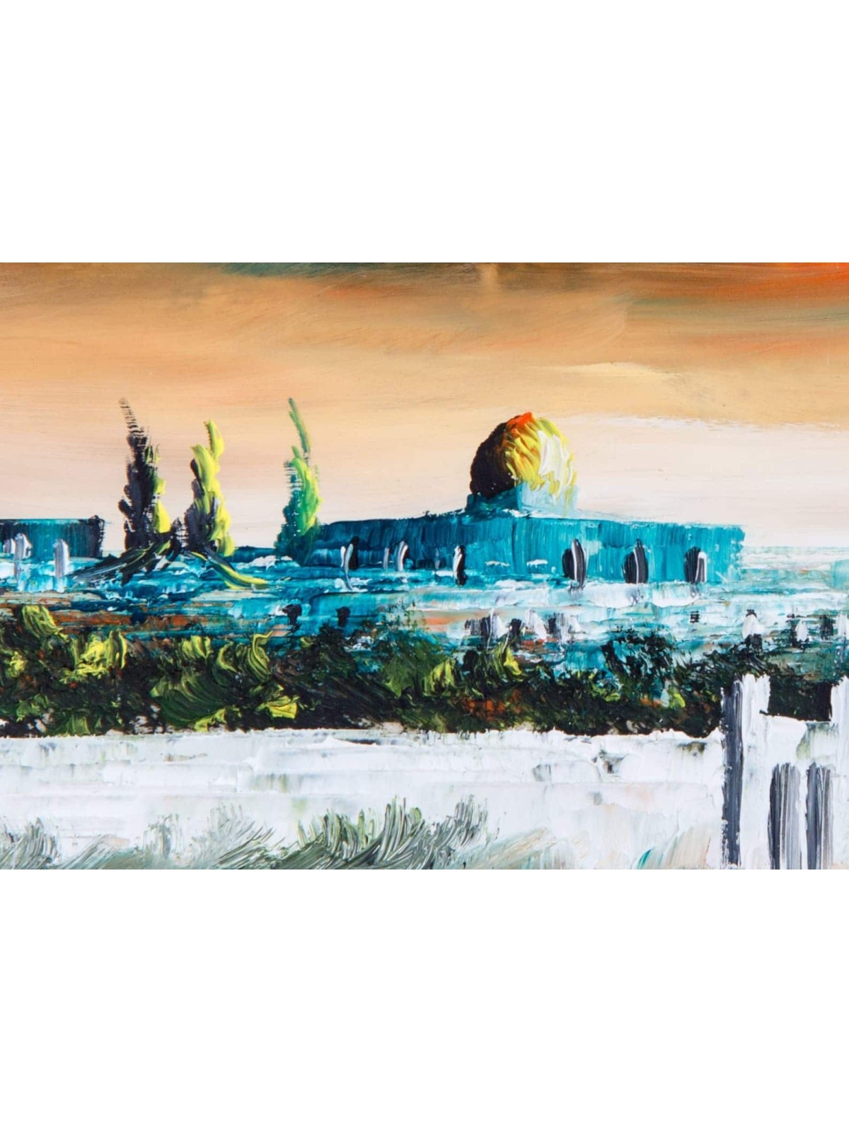 Dome of the Rock Painting Wall Art , Tu B'Av Gifts , Israeli Judaica
