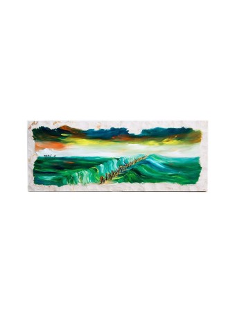 Séparation de la peinture de la mer Rouge sur la pierre de Jérusalem, peintures de l'Exode