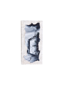Juif noir et blanc priant la peinture à l’huile du mur occidental, cadeaux Tu B'Av, I