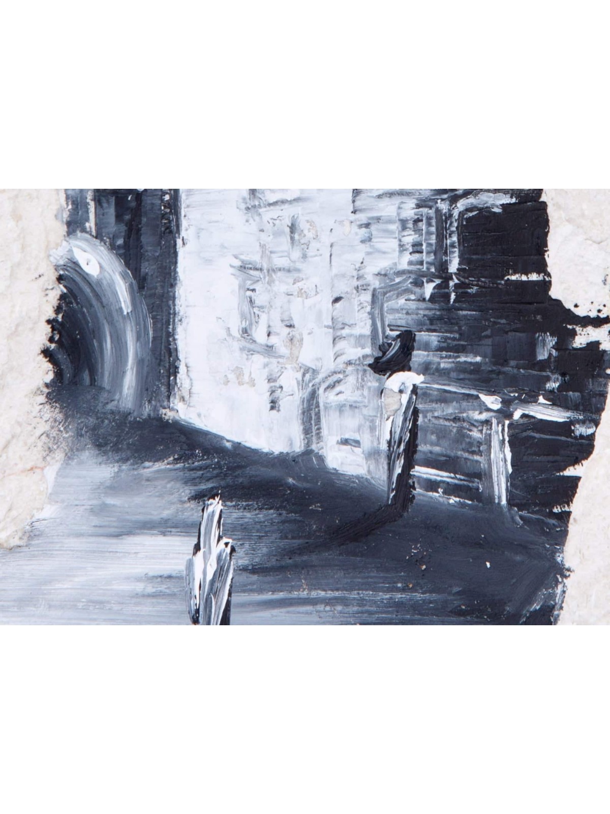 Juif noir et blanc priant la peinture à l’huile du mur occidental, cadeaux Tu B'Av, I