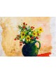 Peinture sur pierre de Jérusalem de vase à fleurs, cadeaux Tu B'Av, J israélien