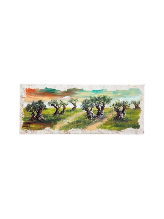 Oil Painting of Garden of Gethsemane , Tu B'Av Gifts , Israeli Judaica