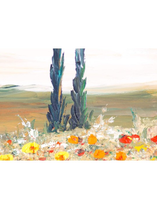 Peinture à l’huile de paysage naturel de Jérusalem, cadeaux de Tu B’Av, Juda israélien