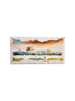 Peinture à l'huile de paysage de mont du Temple de Jérusalem, cadeaux de Tu B'Av, Israël