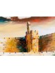 Stunning Tower of David Oil Painting , Tu B'Av Gifts , Israeli Judaica