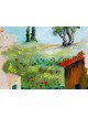 Peinture à l'huile de paysage de Tsfat sur la pierre de Jérusalem, cadeaux de Tu B'Av, Israël